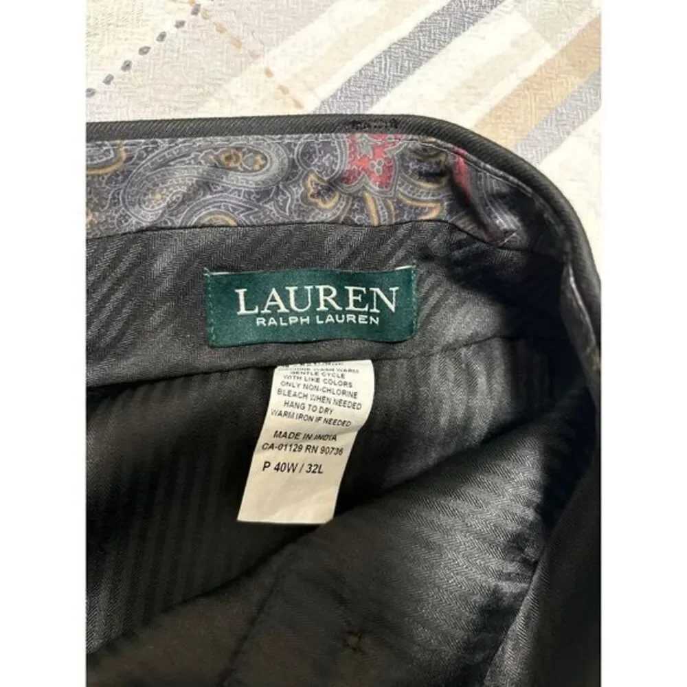 Lauren Ralph Lauren men's pants slacks size 40W 32 L‎ black
